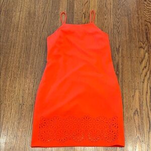 Banana Republic Floral Laser-Cut Hem Spaghetti Strap Dress – Women’s 4
